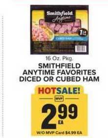 Food Lion Smithfield Anytime Favorites Diced Or Cubed Ham offer
