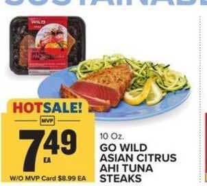 Food Lion Go Wild Asian Citrus Ahi Tuna Steaks offer