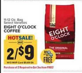 Food Lion Eight O'Clock Coffee offer