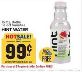 Food Lion Hint Water offer
