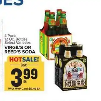 Food Lion Virgin's Or Reed's Soda offer