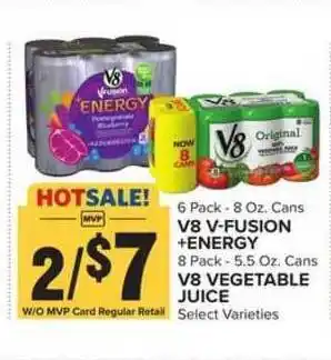 Food Lion V8 V-Fusion Energy , V8 Vegetable Juice offer