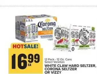 Food Lion White Claw Hard Seltzer, Corona Seltzer Or Vizzy offer