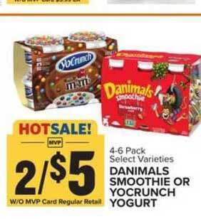 Food Lion Danimals Smoothie Or Yocrunch Yogurt offer