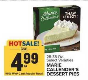 Food Lion Marie Callender's Dessert Pies offer