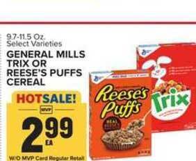 Food Lion General Mills Trix Or Reese's Puffs Cereal offer