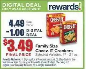 Amigos United Family Size Cheez-IT Crackers offer
