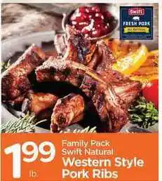 Family Pack Swift Natural Western Style Pork Ribs