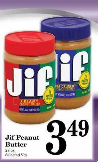 Harvest Foods Jif Peanut Butter offer