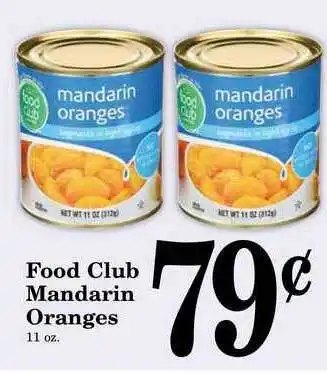 Harvest Foods Food Club Mandarin Oranges offer