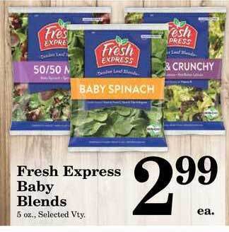 Harvest Foods Fresh Express Baby Blends offer