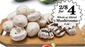 Harvest Foods Whole Or Sliced Mushrooms offer
