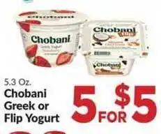 Chobani Greek Or Flip Yogurt