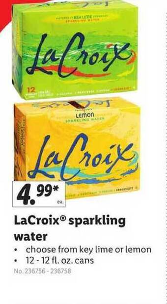 Lidl LaCroix Sparkling Water offer