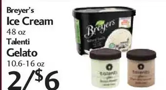 Sunset Foods Breyer's Ice Cream , Talenti Gelato offer