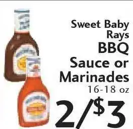 Sunset Foods Sweet Baby Rays BBQ Sauce Or Marinades offer