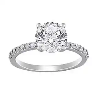 Kohl's Stella grace 10k white gold lab-created white sapphire solitaire ring offer