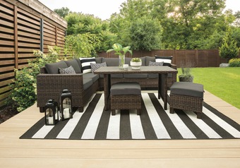 Walmart Better Homes & Gardens Brookbury 5-Piece Patio Wicker Sectional Set offer