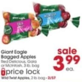 Giant Eagle Giant Eagle Bagged Apples offer
