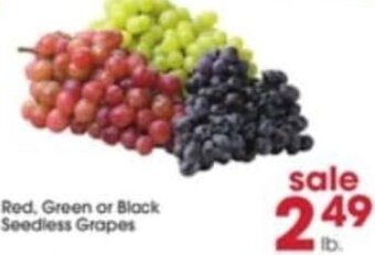Giant Eagle Red, Green Or Black Seedless Grapes offer
