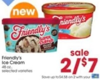 Giant Eagle Friendly's Ice Cream offer