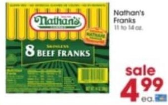 Giant Eagle Nathan's Franks offer