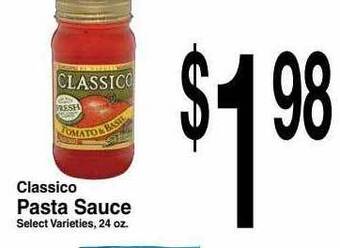 Super Saver Classico Pasta Sauce offer