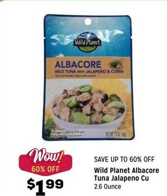 Grocery Outlet Wild Planet Albacore Tuna Jalapeno Cu offer