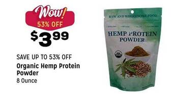Grocery Outlet Organic Hemp Protein Powder offer