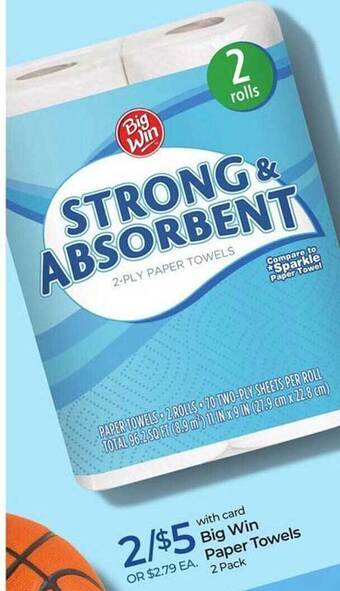 Rite Aid Big Win Paper Towels offer