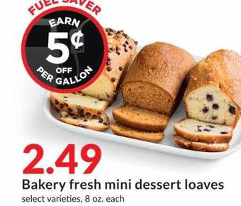 Hy-Vee Bakery Fresh Mini Dessert Loaves offer