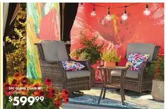 Big Lots 3pc Glider Chair Set offer