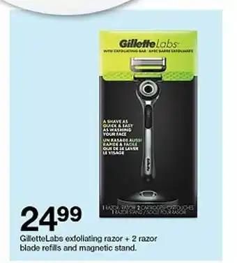 Target Gillette Labs Exfoliating Razor + 2 Razor Blade Refills And Magnecitc Stand offer