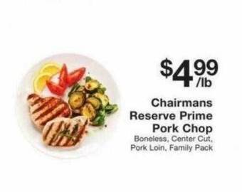 Fairway Store Market Chairmans Reserve Prime Pork Chop offer