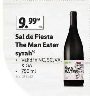 Lidl Sal De Fiesta The Man Eater Syrah offer