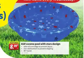 Lidl Kid's Econo Pool With Stars Design offer