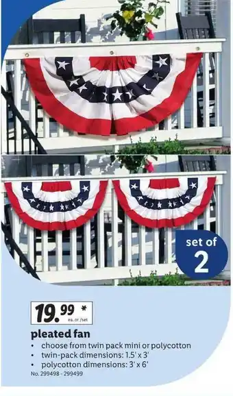 Lidl Pleated Fan offer