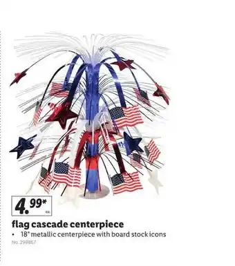 Lidl Flag Cascade Centerpiece offer