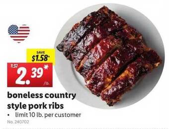 Lidl Boneless Country Style Pork Ribs offer