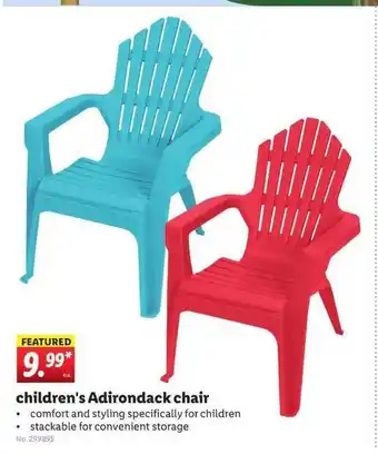 Lidl Children's Adirondack Chair offer
