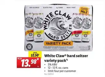 Lidl White Claw Hard Seltzer Variety Pack offer
