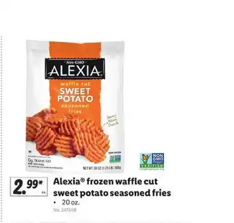 Lidl Alexia Frozen Waffle Cut Sweet Potato Seadoned Fries offer