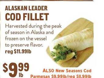 New Seasons Market Alaskan Leader Cod Fillet offer