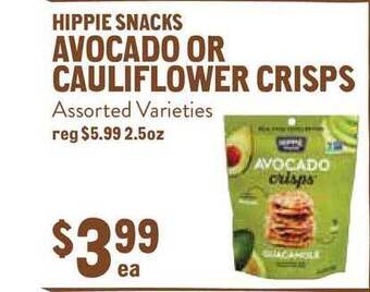 New Seasons Market Hippie Snacks Avocado Or Cauliflower Crisps offer