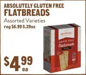 New Seasons Market Absolutely Gluten Free Flatbreads offer