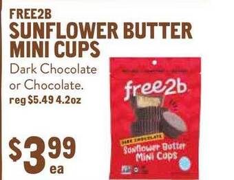 New Seasons Market Free2b Sunflower Butter Mini Cups offer
