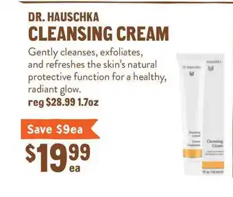 New Seasons Market Dr. Hauschka Cleansing Cream offer