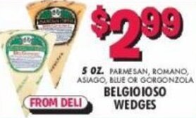Miners County Market Belgioioso Wedges offer