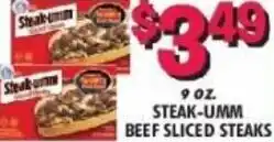 9 oz. Steak-Umm Beef Sliced Steaks