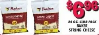 Miners County Market 24 oz. Club Pack Baker String Cheese offer